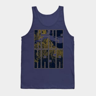 Kinshasa, DR Congo City Map Typography - Gold Art Deco Tank Top